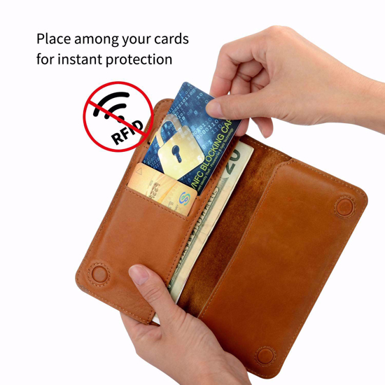 Poza cu Card protectie contactless RFID si NFC pentru protejarea cardurilor bancare si pasapoartelor cu cip RFID - Smart -X- pachet cu 2 bucati