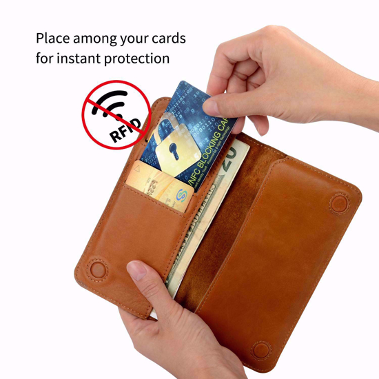 Poza cu Card protectie contactless RFID si NFC pentru protejarea cardurilor bancare si pasapoartelor cu cip RFID - Smart -X- pachet cu 3 bucati
