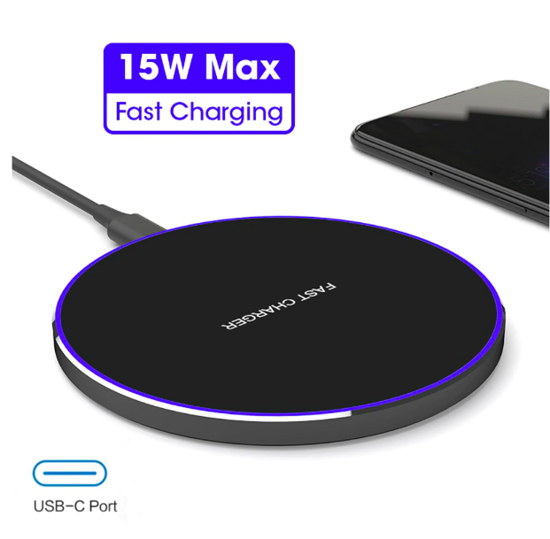 Victor Detective growth E-smartgadget. Incarcator Wireless Fast Charging Pad QI 15W,pentru  iPhone11,11promax/X/XS/XSMAX