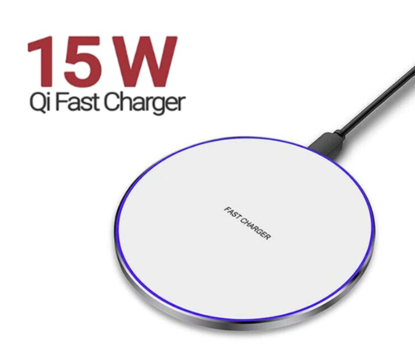 Imagine Incarcator Wireless Fast Charging Pad QI 15W,Pentru IPhone11,11promax/X/XS/XSMAX,White