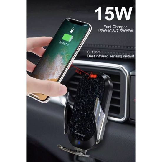 Poza cu Incarcator Masina ,Automatic Sensor, fast wireless chargers ,pentru SAMSUNG S10/S9/S9+/NOTE 10+NOTE 10 ,15W +incarcator Fast Auto usb 12v/3.5A .