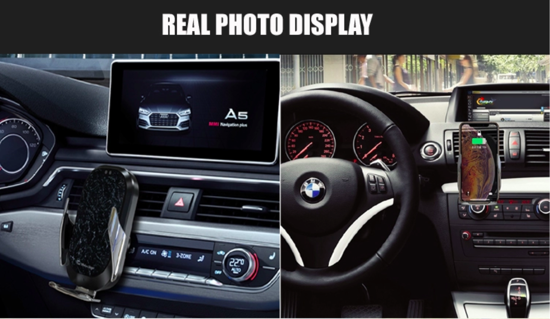 Poza cu E-smartgadget , Incarcator Auto Wireless 15W, FAST CHARGE, DELUXE X7 , Smart sensor ,prindere grila ventilatie+Ventuza