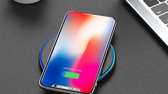 Poza cu Incarcator wireless fast charge , QUANDES, Aluminum Ultra Slim 15W, Black , +Incarcator FAST Chargers 18w /3.0