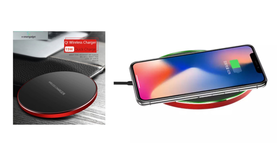 Poza cu Incarcator wireless fast charge 15W,,Ultra Slim 15W +Incarcator FAST Chargers 18W/3.0 - black/red