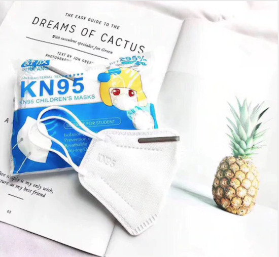 Poza cu Set 10  buc masca pentru copii e-smartgadget KN95 FFP2 alb plus 1 buc cutie portabile pentru depozitare