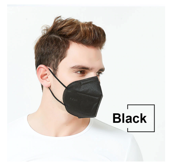 Poza cu Set 10 masti de protectie,  KN95/FFP2 ,5 straturi, KN95,Plus 1 Buc Cutie Portabile Pentru Depozitare NEGRU