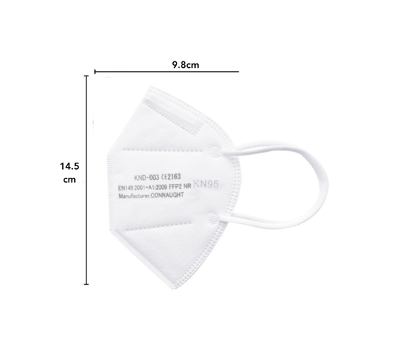 Poza cu Set 10  buc masca pentru copii e-smartgadget KN95 FFP2 alb plus 1 buc cutie portabile pentru depozitare ,6-14 ani