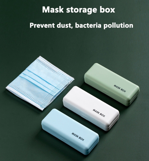 Imagine Set 4 bucati cutii mini portabile ,protectie pentru masca faciala ,multicolor