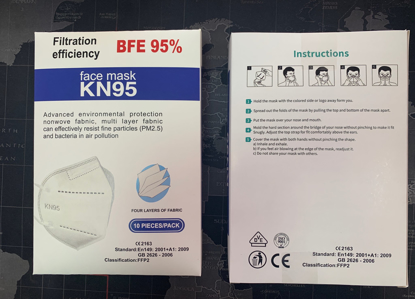 Set 10 buc Masca respiratoare KN95 FFP2 Plus 10 Dispozitive De Prindere