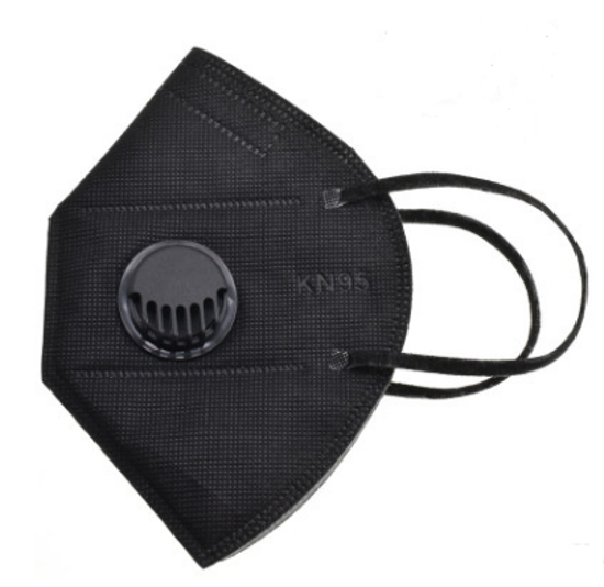 Poza cu Set 10 Bucati Masca De Protectie KN95 FFP2 cu valve Plus 4 Bucati Cutii Portabile Pentru Depozitare,Negru