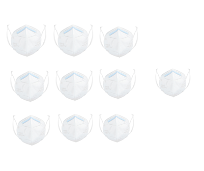 Masca KN95 , Pentru Copii 5-12 Ani Set 10 buc, alb ,Ambalaj Individual