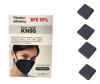 Imagine Set 10 bucati Masca de protectie KN95 FFP2 plus 4 bucati cutii portabile pentru depozitare,negru -EX2