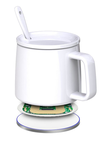 Poza cu 2 in1 Incarcator wireless 15W fast charge si  incalzitor de cana wireless ,pentru iPhone 12,12mini,12pro,12promax