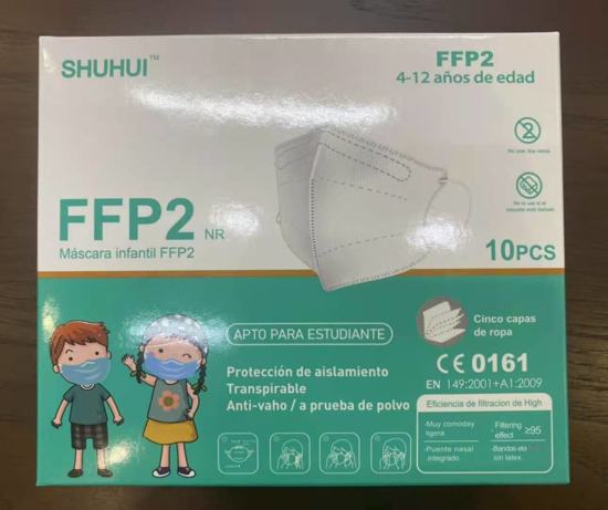 Poza cu Set 10 masti de protectie KN95 FFP2 pentru copii 4-12 ani