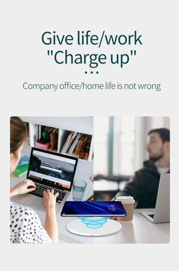 Poza cu Incarcator wireless Fast Charge cu incarcare rapida 15W ,e-smartgadget®,alb