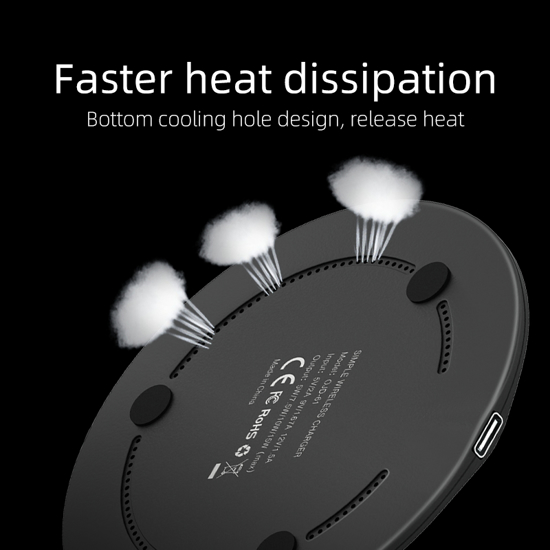 Poza cu Incarcator wireless Fast Charge cu incarcare rapida 15W ,e-smartgadget®,alb