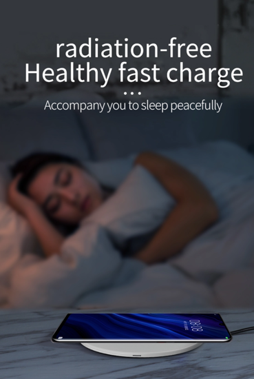 Poza cu Incarcator wireless Fast Charge cu incarcare rapida 15W ,e-smartgadget®,alb