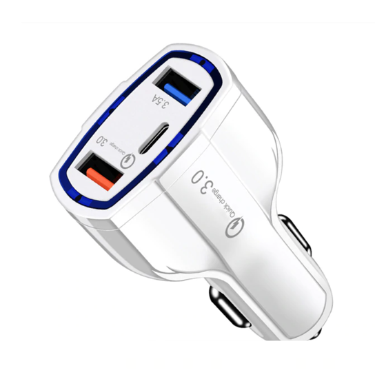 Poza cu Set Incarcator magnetic wireless car charger alb, pentru iPhone 12/12 Pro/12 Pro Max/12 Mini, plus incarcator auto 7A ,X16