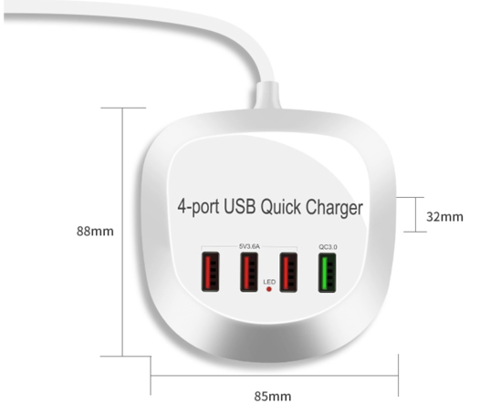 Poza cu Incarcator retea  fast charge  4port usb ,40W