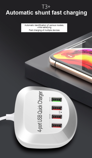 Poza cu Incarcator retea  fast charge  4port usb ,40W