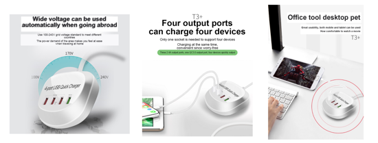 Poza cu Incarcator retea  fast charge  4port usb ,40W