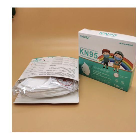 Poza cu Set 10 masti de protectie KN95 FFP2 pentru copii 4-12 ani