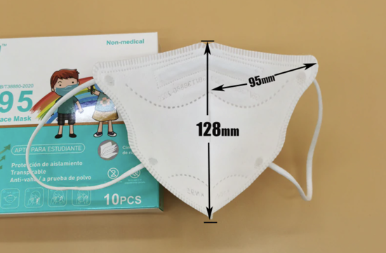 Poza cu Set 10 masti de protectie KN95 FFP2 pentru copii 4-12 ani