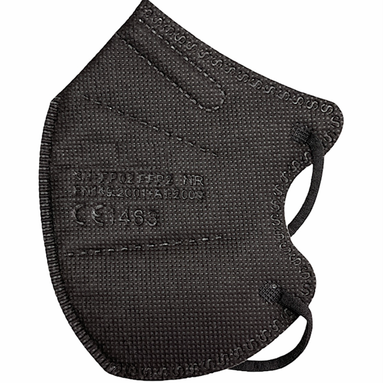 Poza cu Masca KN95 FFP2 , pentru copii 5-12 ani set 10 buc,NEGRU , Plus 1 Buc Cutie Portabile Pentru Depozitare