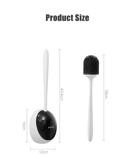 Poza cu Set Perie silicon pentru toaleta cu suport hartie igienica cu raft de depozitare dispenser