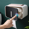 Imagine Set Perie silicon pentru toaleta cu suport hartie igienica cu raft de depozitare dispenser