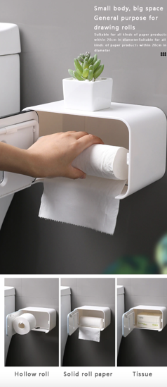 Poza cu Set Perie silicon pentru toaleta cu suport hartie igienica cu raft de depozitare dispenser