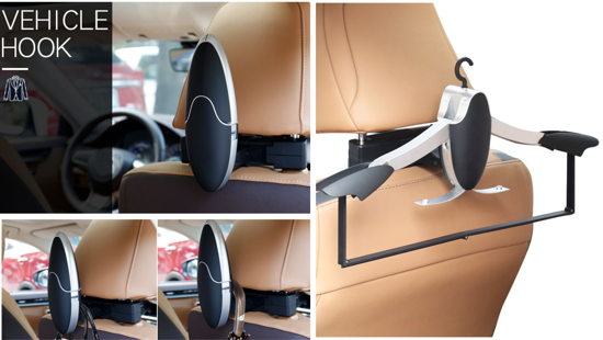 Poza cu Cuier pentru tetiera universal, deluxe ,3in1multifunctional, plus carlig suport cumparaturi