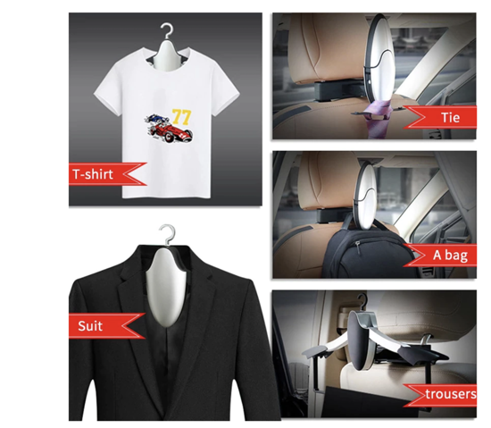 Poza cu Cuier pentru tetiera universal, deluxe ,3in1multifunctional, plus carlig suport cumparaturi