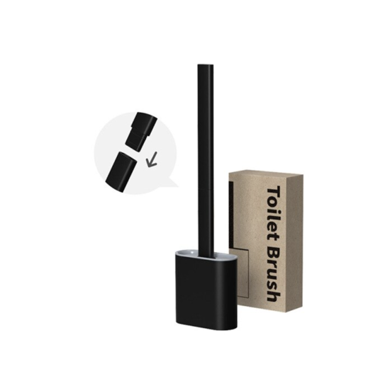 Poza cu Perie Silicon Pentru Toaleta Cu Suport YKM,Negru