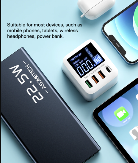 Poza cu 40W Quick Charge USB Charger Wall Travel Phone Adapter Fast Charger PD USB C Charger For iPhone 13 12 Xiaomi Huawei Samsung