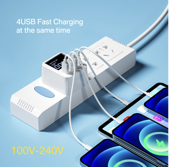 Poza cu 40W Quick Charge USB Charger Wall Travel Phone Adapter Fast Charger PD USB C Charger For iPhone 13 12 Xiaomi Huawei Samsung