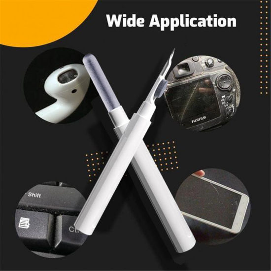 Poza cu Kit pentru curatare casti in ear, trusa 2 piese, stilou cu perie si pix cu plus special concepute pentru curatare carcase si casti