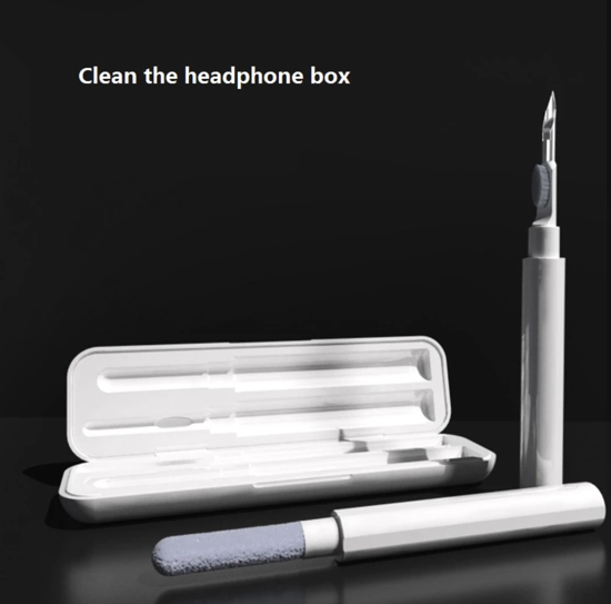 Poza cu Kit pentru curatare casti in ear, trusa 2 piese, stilou cu perie si pix cu plus special concepute pentru curatare carcase si casti