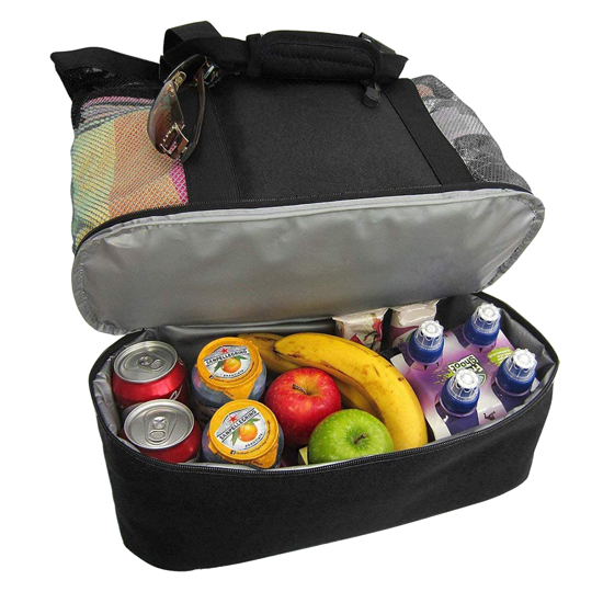 Poza cu Geanta de plaja termo frigorifica,20 l, 58x15x35 cm, Negru