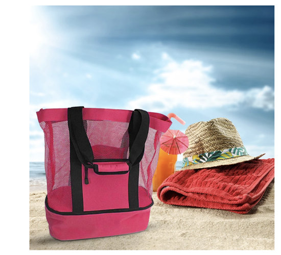 Poza cu Geanta De Plaja Termo Frigorifica,20 L, 58x15x35 Cm, Rosu