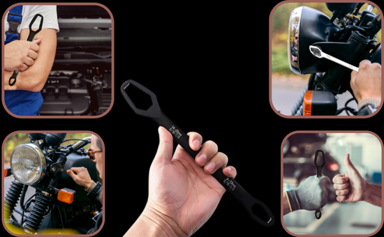 Poza cu Set 2 bucati, cheie Universal torx dublu cap de autostrangere, metal, 8-22mm,include manusi