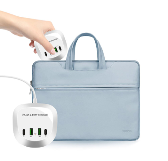 Poza cu Incarcator de birou portabil 40W cu 4 porturi usb, 2 X PD, 2 X USB C, pentru iPhone 13 Pro Max/13 Pro/13 Mini, iPad Pro, telefoane mobile Galaxy Samsung