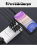 Imagine Incarcator USB universal cu 6 porturi smart usb fast charge, 30W, 6A, 1,5 m