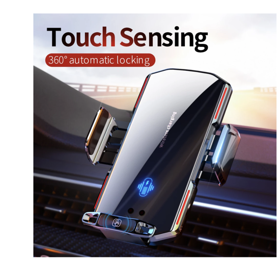 Poza cu Set 3 buc, Incarcator auto fast wireless chargers, 15W, Automatic SMART sensor,universal,Samsung, IPhone, Huawei