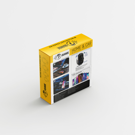 Poza cu Set 5 buc, Incarcator auto fast wireless chargers, 15W, Automatic SMART sensor, negru