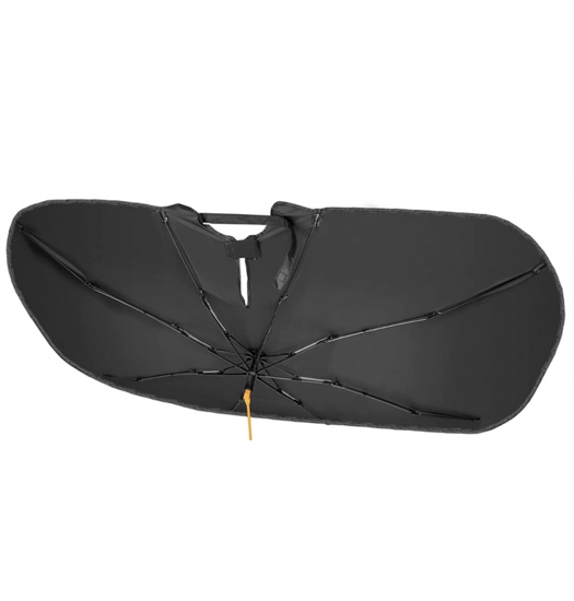 Poza cu Set Parasolar Auto 360°, Pliabil, pentru Masina, QNDS, 145 x 79 cm, Negru-Argintiu