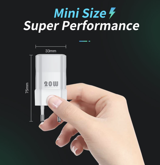 Poza cu Set 4 buc, 1 incarcator 20W PD Type-C, USB QC, 1 Adaptor auto 20W PD Type-C, USB QC, pentru iPhone 14, 13, 12,11, XsMax, 1 lighting usb-A, 1 cablu date lighting usb-C, 1M