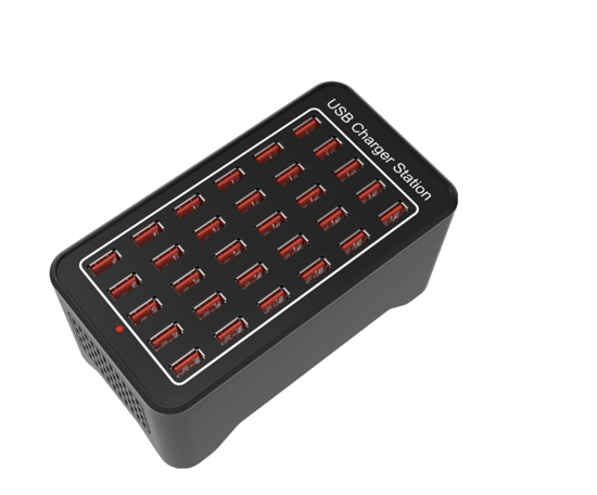 Poza cu Statie de incarcare 150W Smart cu 30 porturi USB 5V 30A si ventilator