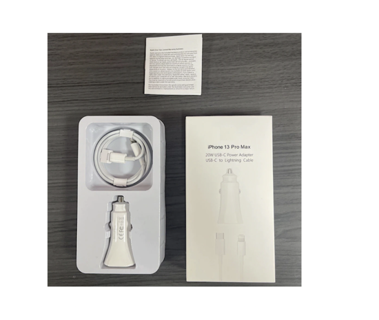 Poza cu Set Incarcator Auto USB-C 20W pentru iPhone 14, 13 pro, 13 pro Max, 12 pro max,11 pro