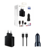 Poza cu Set 3 accesorii pentru samsung s21, s22, s23 Ultra, Incarcator PD USB-C 45W, Cablu incarcare USB-C-C 5A, Incarcator Auto PD USB-C 45W
